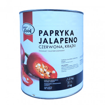 Jalapeno czerwone plastry 2900g Dripol