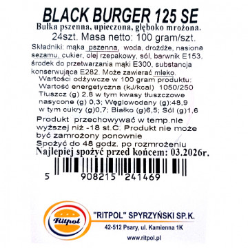 Bułka black burger SE 24szt RITPOL dla gastronomii