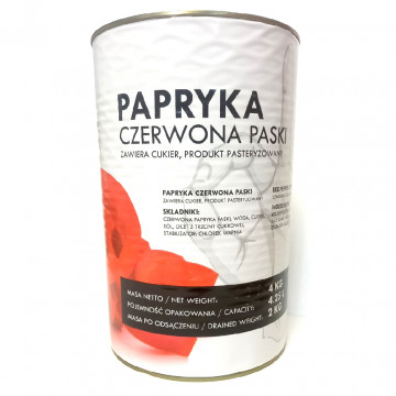Papryka czerwona paski 4250ml/2000G pusz Lets Cook