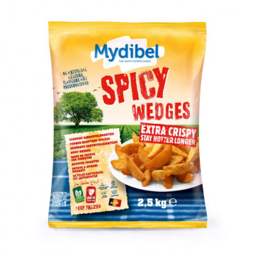 Spicy wedges skin on 4X2,5kg MYDIBEL