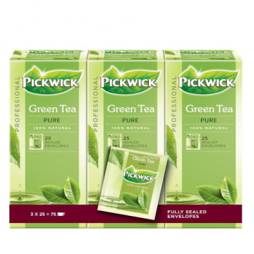 Herbata ekspresowa w saszetkach Pickwick Zielona 75szt