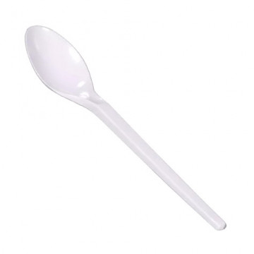 Łyżka biała 17,6 cm wielokrotnego użytku
