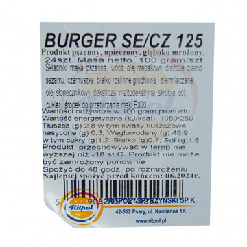 Bułka burgerowa 125 SE/CZ 24szt. RITPOL dla gastronomii