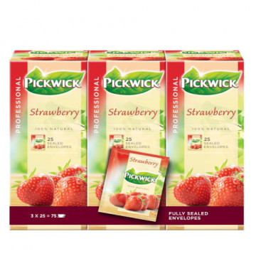 Herbata ekspresowa Pickwick Strawberry (truskawkowa) 75szt