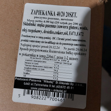 Spody do zapiekanek 40x20 20szt Mikołaj - baza do zapiekanek