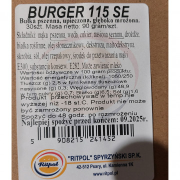 Bułka burgerowa SEZAM RITPOL 115g - chrupiąca i smaczna