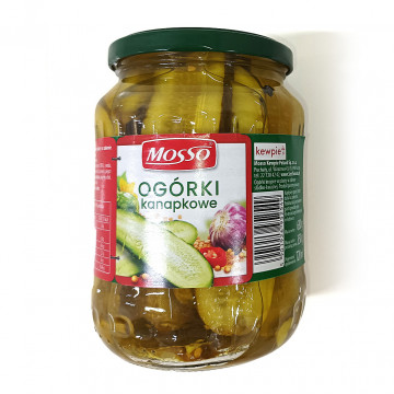 Ogórki kanapkowe plastry 720ml MOSSO